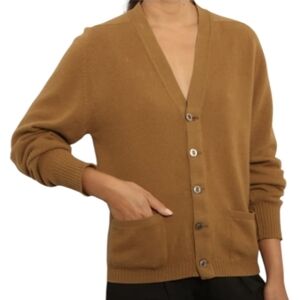 Jaeger Vintage 100% Cashmere Made In Scotland 50's Grandpa Cardigan Sz 42